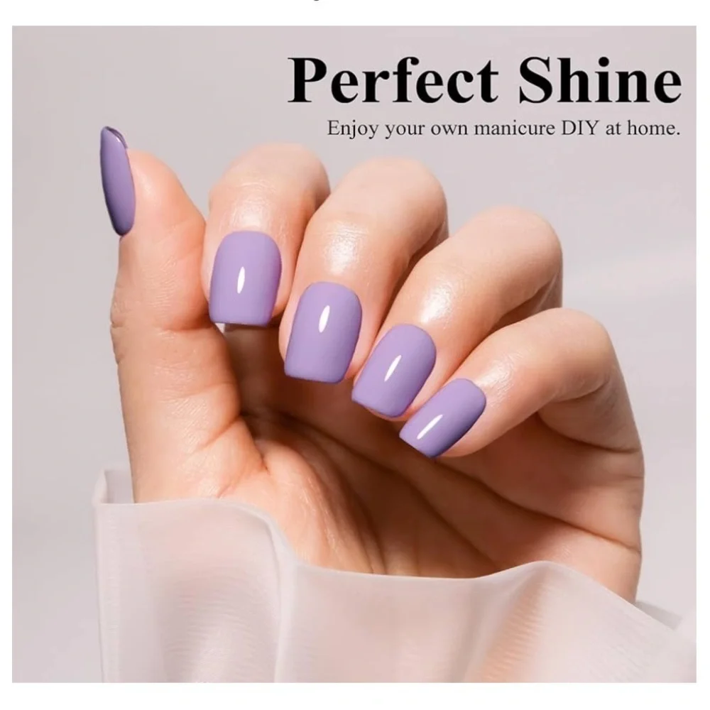 Purple Gel Nail Polish LED Women’s Skin Nails